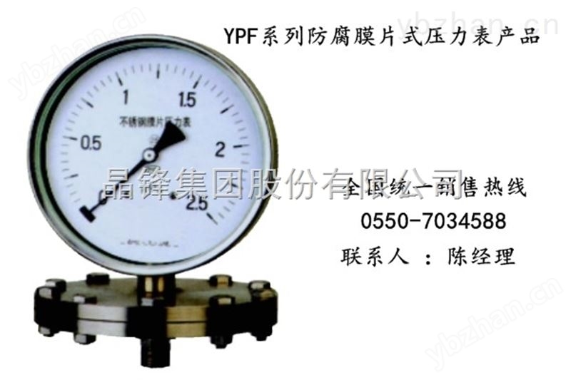 YMN系列隔膜式耐震式压力表