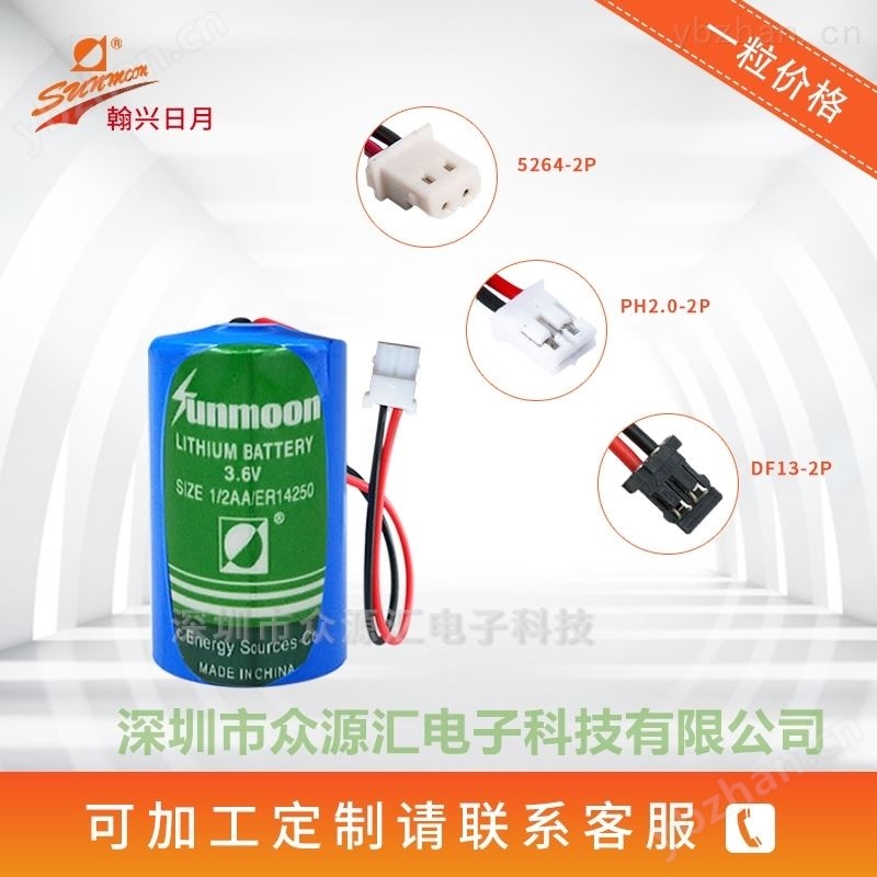 日月ER14250锂电池3.6VETCPLC物联网燃气表