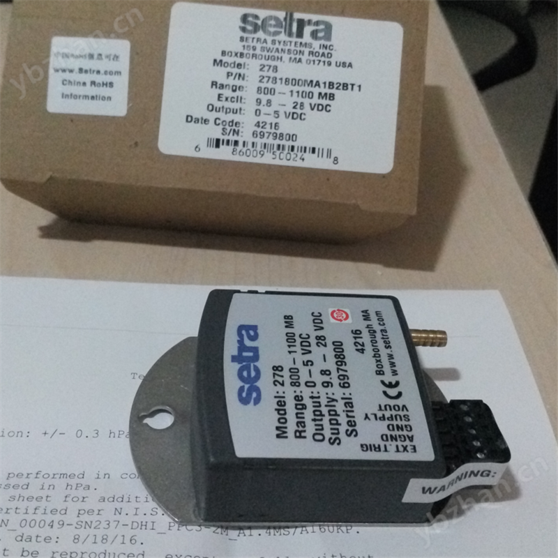 西特Setra大气压传感器 Model 278系列