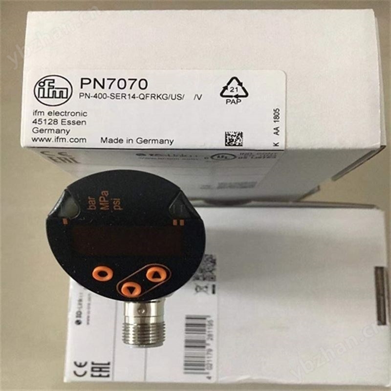 IFM带显示屏的压力传感器规格参数