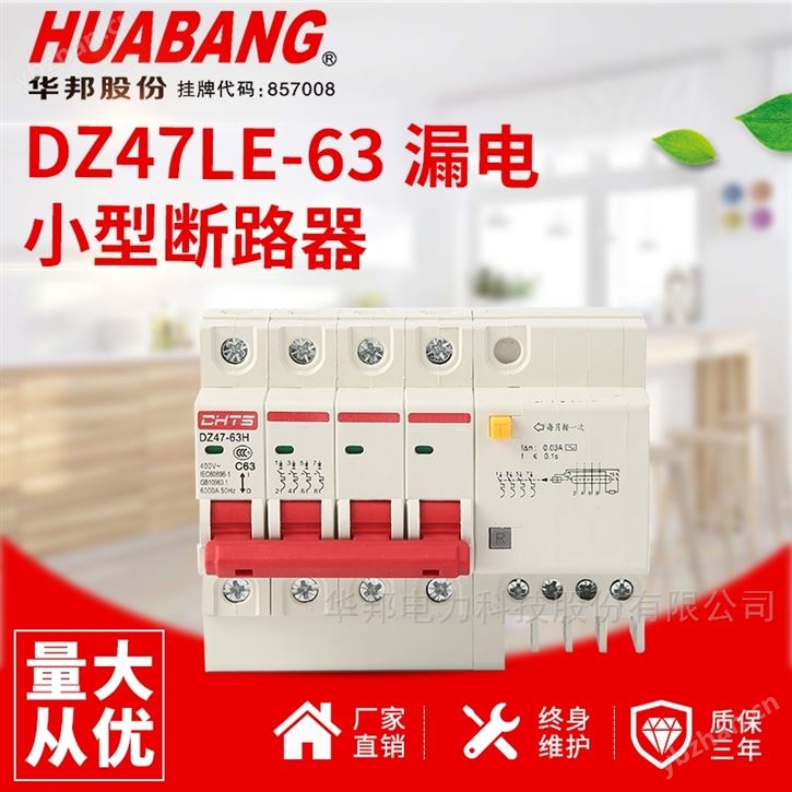 小型漏电 断路器DZ47LE-63  空开