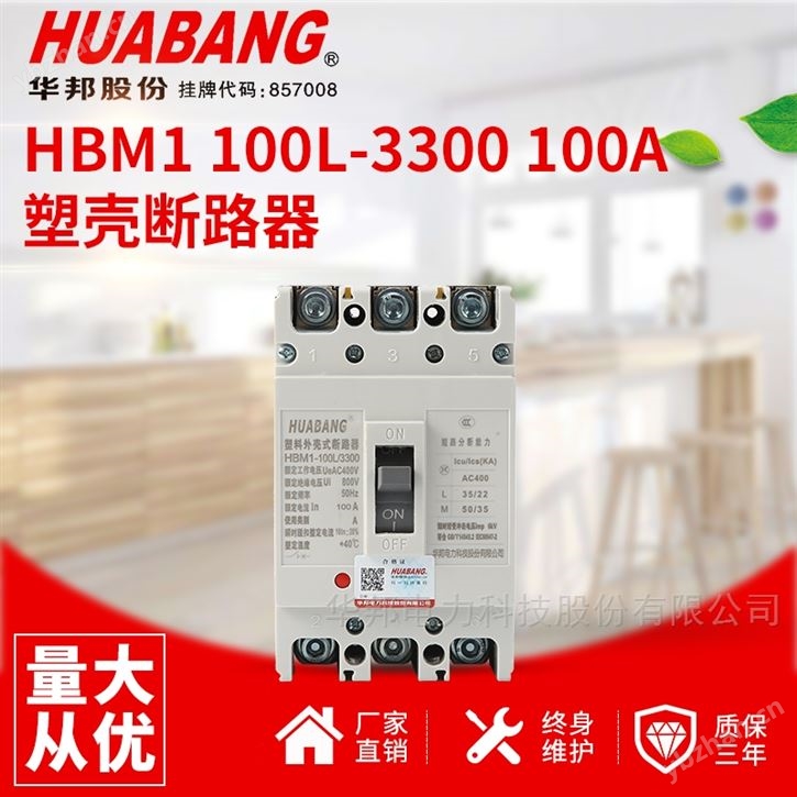 塑壳断路器 HBM1 100L-3300  分励脱扣