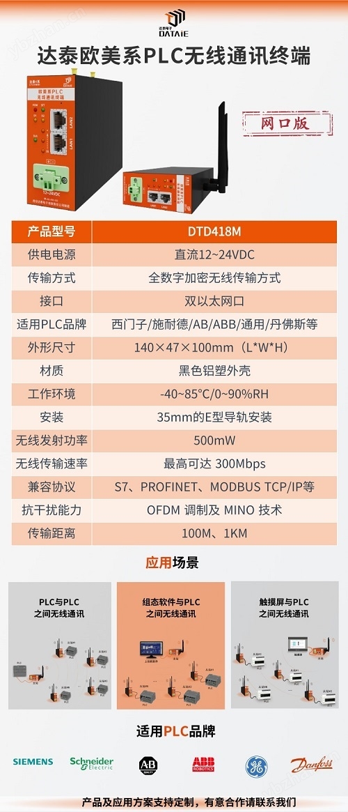 跨网段的plc如何通讯可以利用达泰无线网关