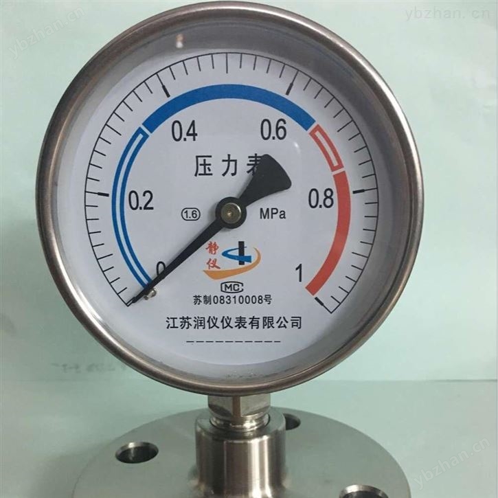 316不锈钢隔膜压力表