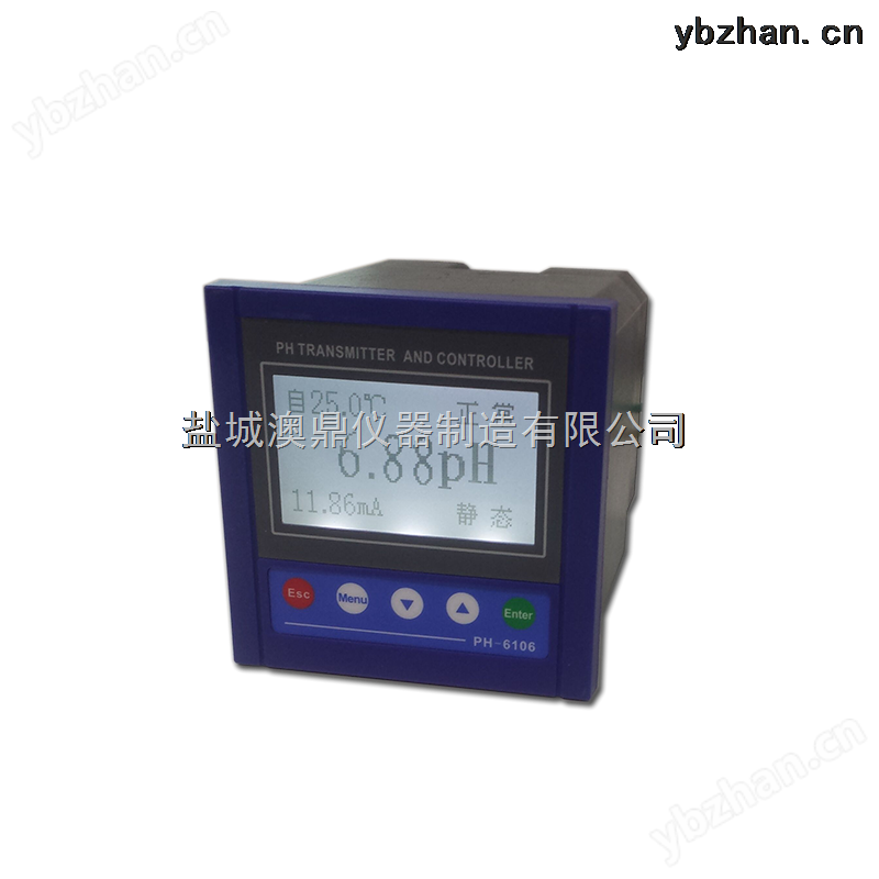 澳鼎仪器分析检测电化学仪表工业pH计PH-6106pH/ORP控制器变送器酸度计PH电极-PH计|酸