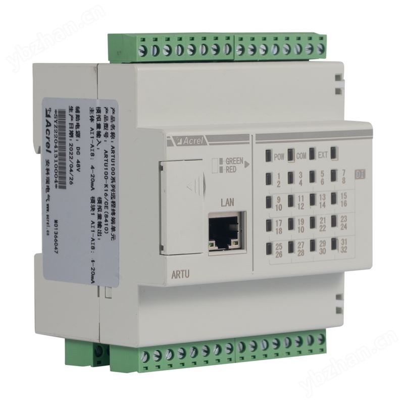 模块化三遥单元RJ45以太网接口16路DI输入