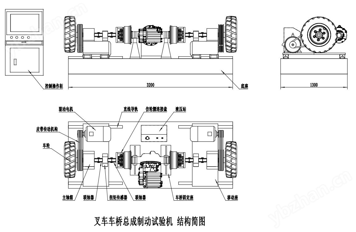 微机控制叉车车桥制动性能试验台