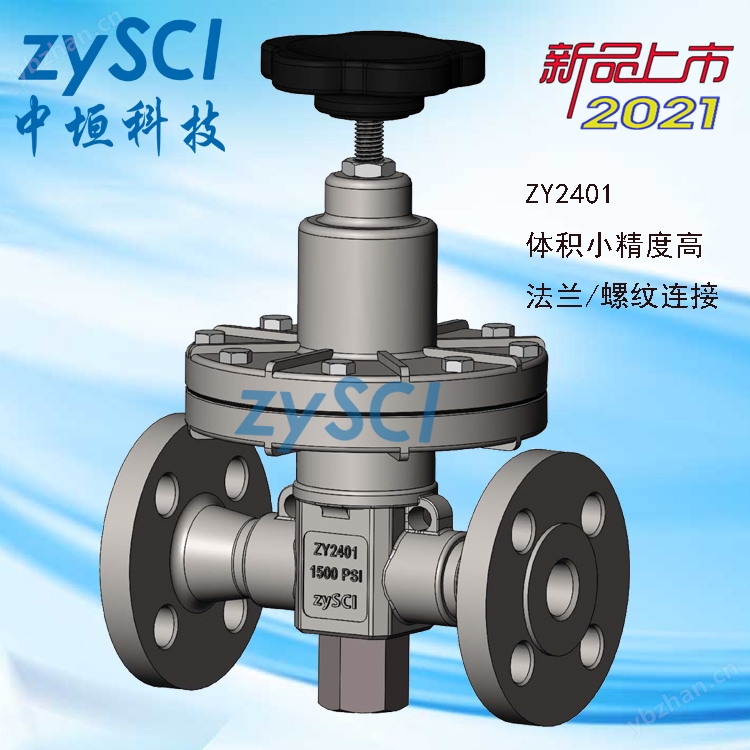 ZY2401气体精密减压阀调压器螺纹卡套法兰焊接连接-杭州中垣2021新款