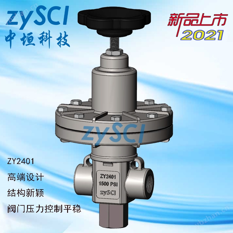 ZY2401气体精密减压阀调压器螺纹卡套法兰焊接连接-杭州中垣2021新款