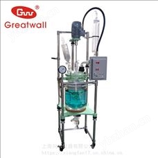 GR-30EX 防爆双层玻璃反应釜30L四氟搅拌浆