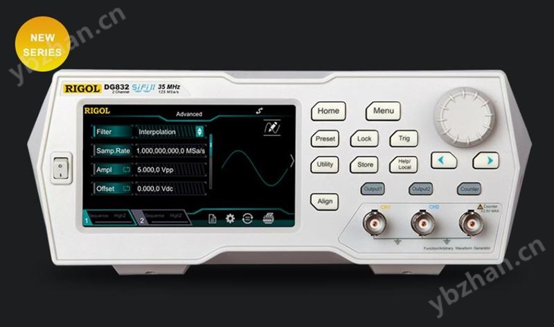 普源RIGOL 双通道波形信号发生器 DG812 输出频率10MHz 产品关键词:普源双通道波形信号发生器dg812;信号发生器dg;rigol信号发生器dg812