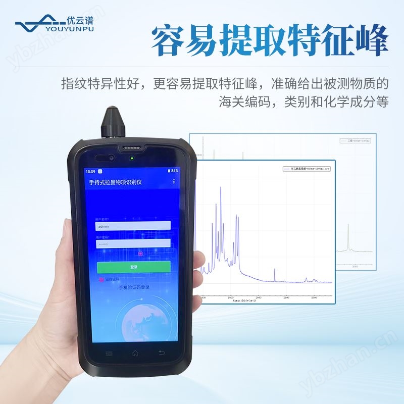 手持式拉曼光谱仪 优云谱 YP-SCLM 便携拉曼检测仪