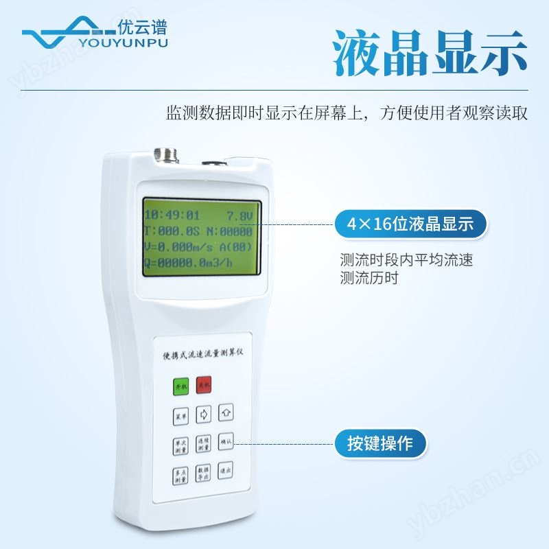 优云谱 便携式流速仪 LS1206B 水文流速仪器 螺旋桨式流速流量测算仪