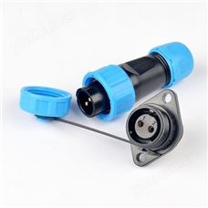 WM13-2芯 13A 法兰式 防水连接器 WM13S02PG-01航空插头插座