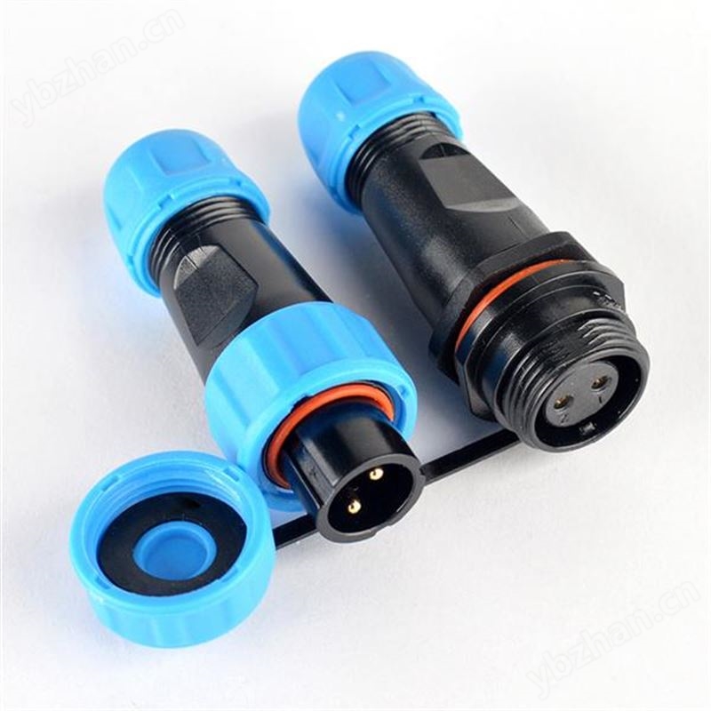 WM13-2芯 13A 公母对接式 防水连接器 WM13S02PP-01航空插头插座