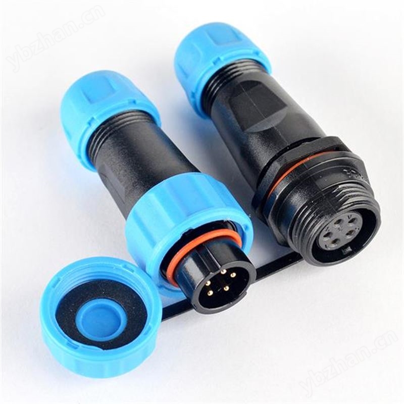 WM13-5芯 5A 公母对接式 防水连接器 WM13S05PP-01 航空插头插座