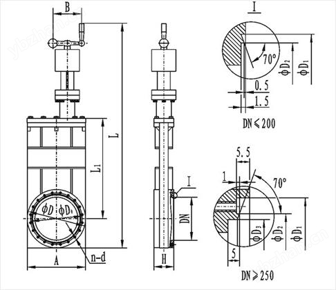 进口手动超高真空插板阀(图1) 进口手动超高真空插板阀(图1)