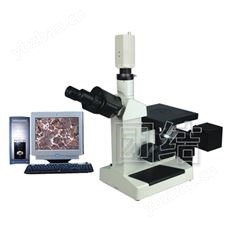三目倒置电脑 金相显微镜 4XC-PC