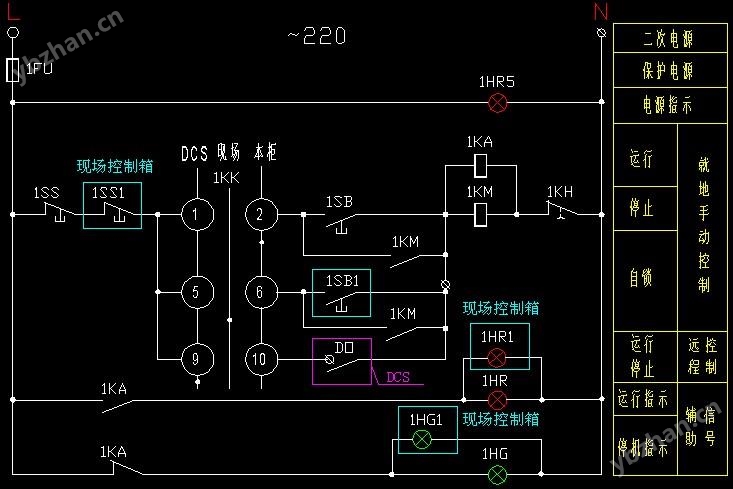 电气二次控制原理图