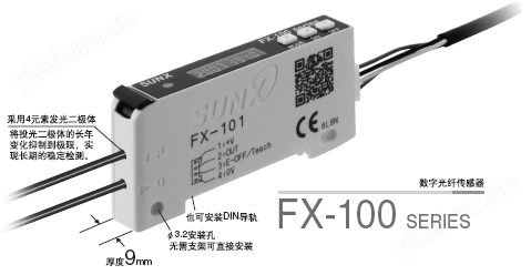 SUNX数字光纤传感器结构分析