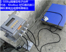 XK3150-EXd2吨隔爆钢瓶电子秤带4-20mA输出报警灯 防爆地磅