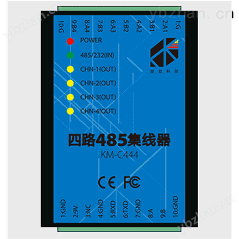 KM_C444工业四路485集线器