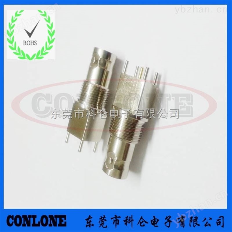 锌合金180度/BNC直插板端视频插座 BNC-KE 50欧姆/75欧姆BNC母头-印刷板连接器 B