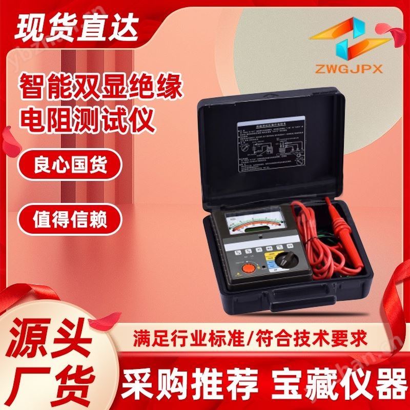 智能双显绝缘电阻测试仪(四档)