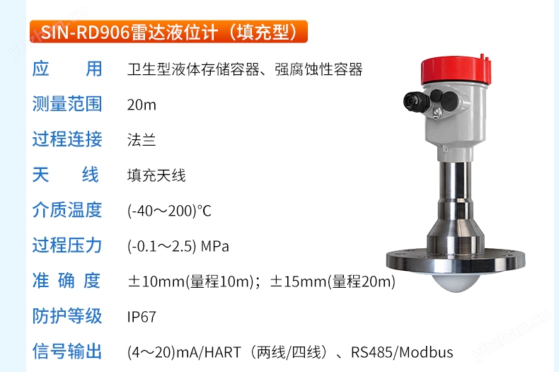 联测_SIN-RD903雷达料位计_适用于固体料