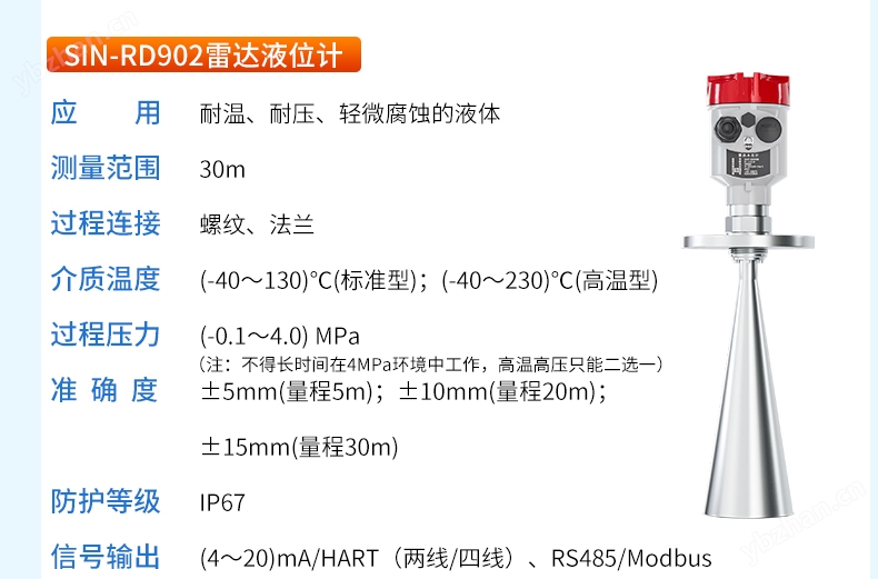 联测_SIN-RD903雷达料位计_适用于固体料