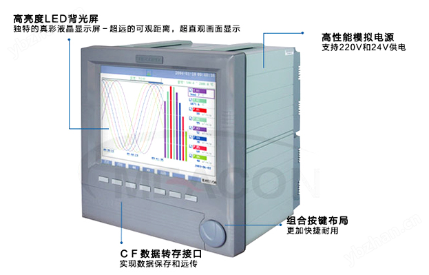 美控MIK-R8000D无纸温度记录仪 USB/大屏