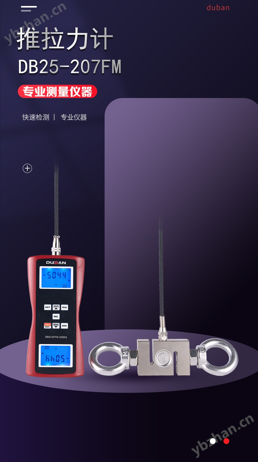 分体式推拉力计 DB25-207FM-2KN-100KN